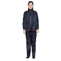 Women's Solid Polyester Double Layer Long Ponchu Raincoat