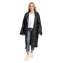 Women's Solid Polyester Double Layer Long Ponchu Raincoat