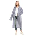 Women's Solid Polyester Double Layer Long Ponchu Raincoat