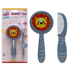 adore jungle fun brush and comb set  newborn scalp grooming product for infant toddler kids amp for new born children lion