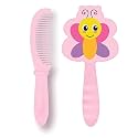Adore Jungle Fun Brush and Comb Set | Newborn Scalp Grooming Product for Infant Toddler Kids &amp; for New Born Children (Butterfly)