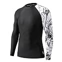 ADOREISM Long Sleeve Rash Guard for Men UPF 50+ Quick-Dry Compression Swim Shirt