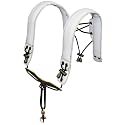 adorence Leather Saxophone Shoulder Strap Sax Harness Strap - White
