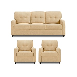 adorn india astor 311 5 seater sofa set beige 3 year warranty