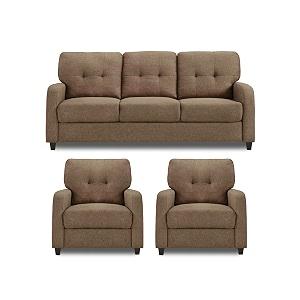 adorn india astor 311 5 seater sofa set camel 3 year warranty