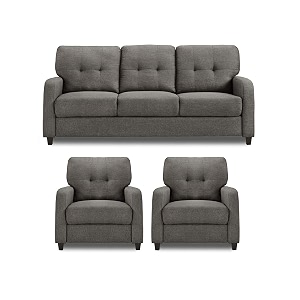 adorn india astor 311 5 seater sofa set grey foam 1854 x 813 x 889 centimeters