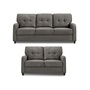 adorn india astor 32 5 seater sofa set grey 3 year warranty
