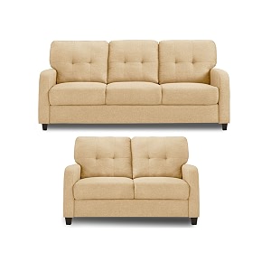 adorn india astor 32 5 seater sofa set beige 3 year warranty