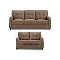 Adorn India Astor 3+2 5 Seater Sofa Set (Camel) (3 Year Warranty)