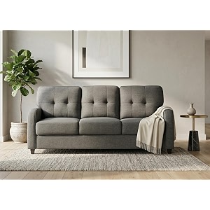adorn india astor 3 seater sofa grey 3 year warranty