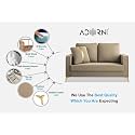 Adorn India Premium Chandler - 3 Years Warranty - 2 Seater Sofa Velvet Suede Fabric - Beige
