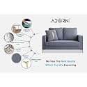Adorn India Premium Chandler - 3 Years Warranty - 2 Seater Sofa Velvet Suede Fabric - Grey