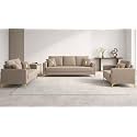 Adorn India Premium Chandler - 3 Years Warranty - 3+2+1 Sofa Set Velvet Suede Fabric - Beige