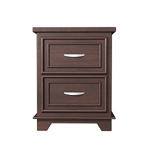 end table with 2 drawer in sheesham wood - wooden night stand table solid wood bedside table for bedroom living room home dark walnut finish