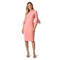 Adrianna Papell Knit Crepe Tiered Sleeve Dress, Navy Satn, 3
