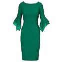 Adrianna Papell Knit Crepe Tiered Sleeve Dress, Navy Satn, 3