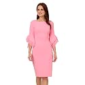 Adrianna Papell Women's Knit Crepe Tiered Sleeve Dress