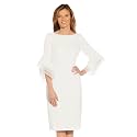 Adrianna Papell Women's Knit Crepe Tiered Sleeve Dress