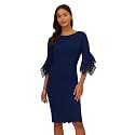 Adrianna Papell Women's Knit Crepe Tiered Sleeve Dress