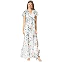 Adrianna Papell Long Sleeve Printed Floral Chiffon