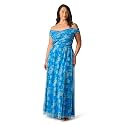 Adrianna Papell Sweetpea Print Tulle Gown