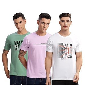 ADRO 100 Cotton Lycra Tshirts for Men