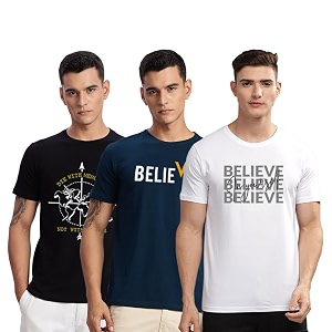ADRO 100 Cotton Lycra Tshirts for Men