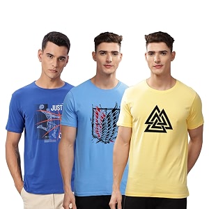 ADRO 100 Cotton Lycra Tshirts for Men