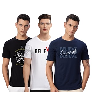 ADRO 100 Cotton Lycra Tshirts for Men