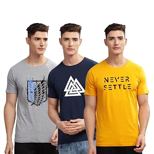 ADRO 100 Cotton Lycra Tshirts for Men