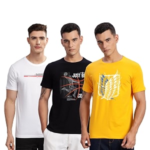 ADRO 100 Cotton Lycra Tshirts for Men