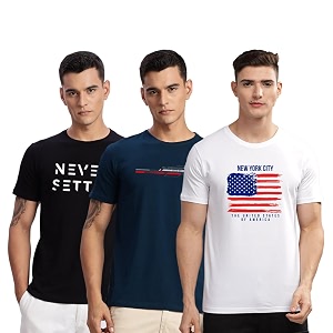 ADRO 100 Cotton Lycra Tshirts for Men