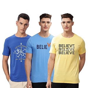 ADRO 100 Cotton Lycra Tshirts for Men