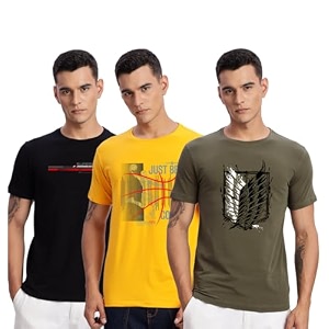 ADRO 100 Cotton Lycra Tshirts for Men
