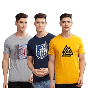 ADRO 100 Cotton Lycra Tshirts for Men