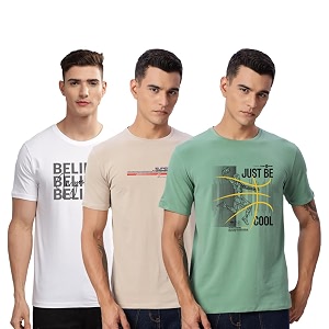 ADRO 100 Cotton Lycra Tshirts for Men