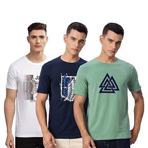 ADRO 100 Cotton Lycra Tshirts for Men