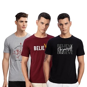 ADRO 100 Cotton Lycra Tshirts for Men