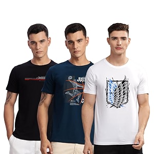 ADRO 100 Cotton Lycra Tshirts for Men