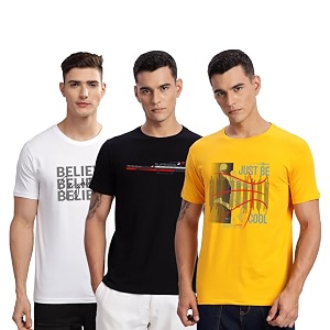 ADRO 100 Cotton Lycra Tshirts for Men