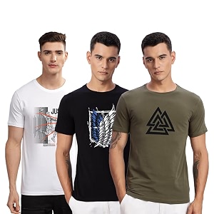 ADRO 100 Cotton Lycra Tshirts for Men