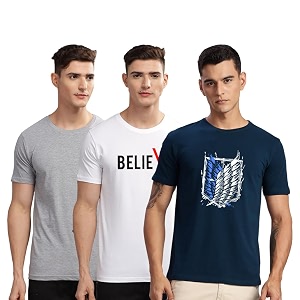 ADRO 100 Cotton Lycra Tshirts for Men
