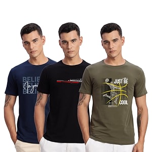 ADRO 100 Cotton Lycra Tshirts for Men