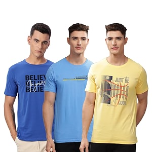 ADRO 100 Cotton Lycra Tshirts for Men