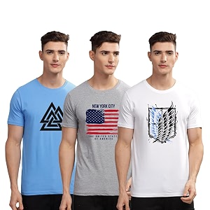 ADRO 100 Cotton Lycra Tshirts for Men