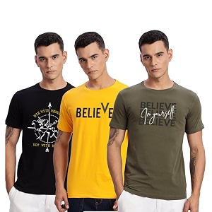 ADRO 100 Cotton Lycra Tshirts for Men