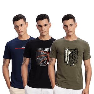 ADRO 100 Cotton Lycra Tshirts for Men