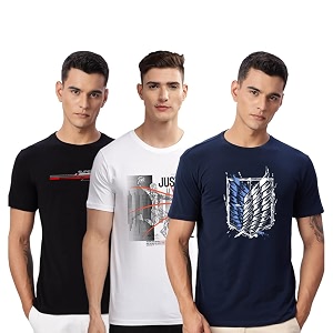 ADRO 100 Cotton Lycra Tshirts for Men