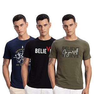 ADRO 100 Cotton Lycra Tshirts for Men