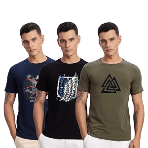 ADRO 100 Cotton Lycra Tshirts for Men